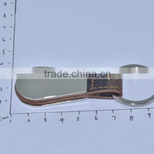 2016 Exhibiton Hot Leather Double Side Key Chain for Custom Logo photo-6