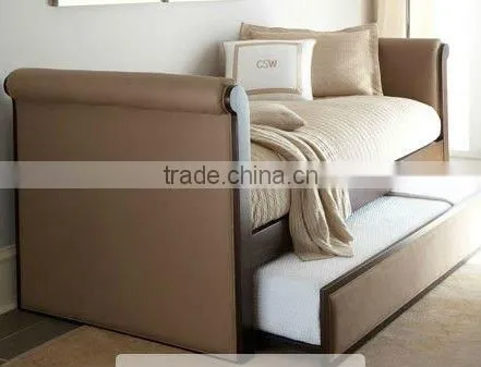 Scroll Microfiber Daybed With Trundle
