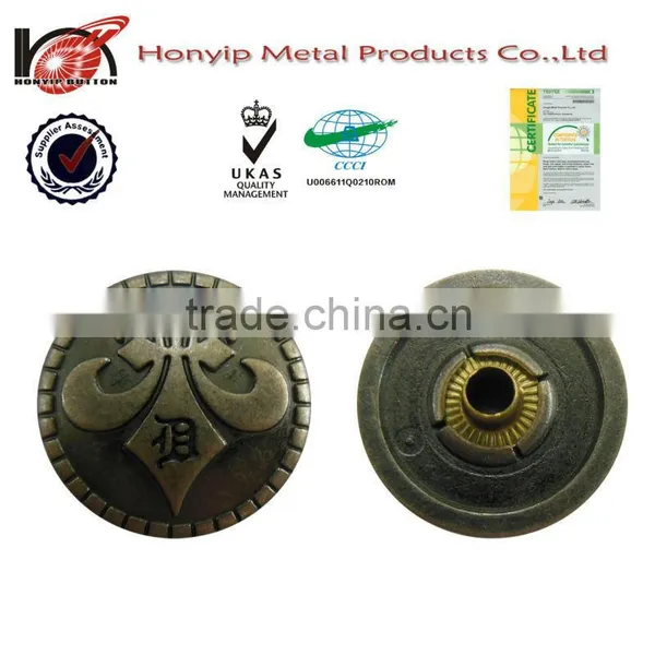 15mm Alloy Button Snaps for Leather ,press Snap Button, Alloy Buttons for Jackets