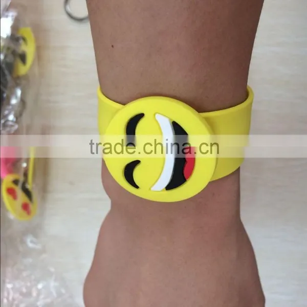 Cheap Custom Silicone Rubber Slap Bracelet / Snap Band photo-2