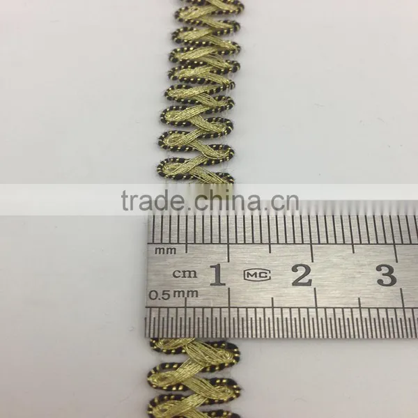 Special Gold Thread Flat Ribbon Bullion Braid Trim Lace photo-2