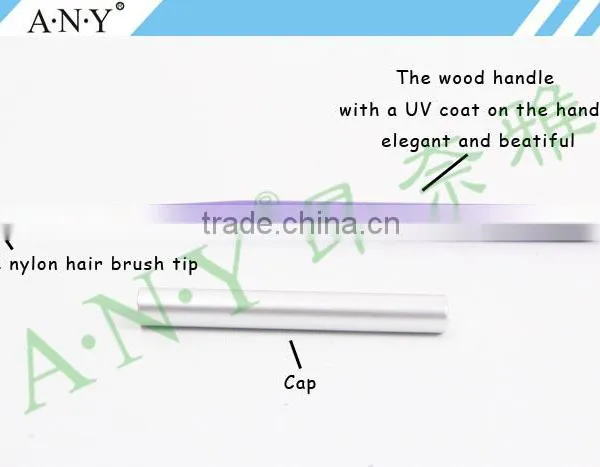 ANY Nail Art Maincure Micropainting Rhinestone Handle Nylon Hair Flat UV Gel Brush for Nail Polish Gel Art photo-6