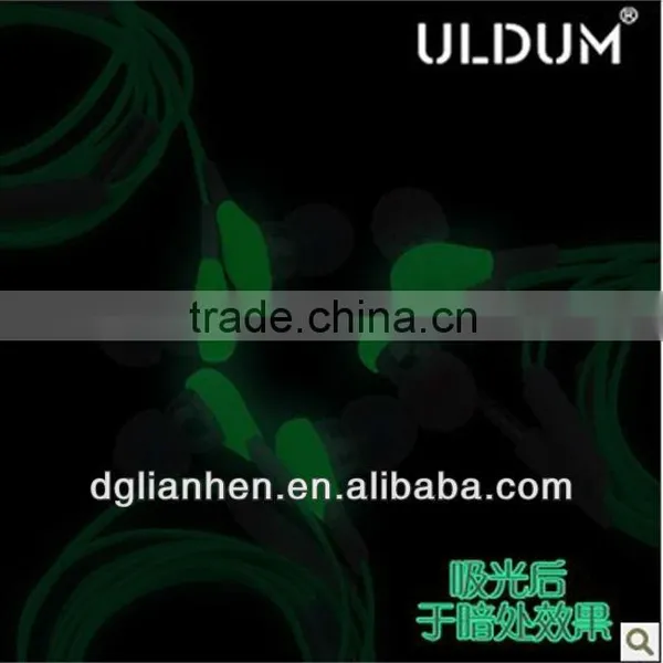 ULDUM Fluorescent Music Earphone With Mic Made in China