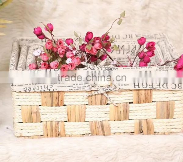 Maize and Water Hyacinth Rattan Basket Recommend Set Of3 photo-5