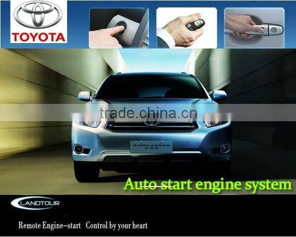 Pke Car Alarm Auto Starter Keyless Entry System Smartkey Thinnest Smart Push Button Start for Toyota Highlander