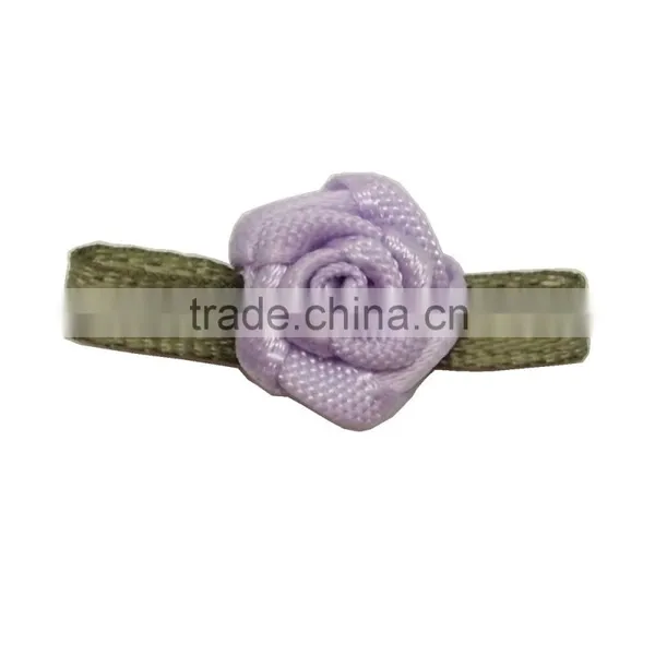 Hair Decorated Pretty Flower Shape Set Drill Satin Ribbon photo-3