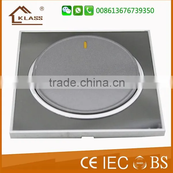 Uk Design PMMA Round Rocker Button Electric Light 1 Gang 1 Way Wall Switch photo-5