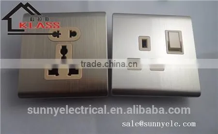 Yemen Electric Light Brushed Stainless Wall Switch and Socket photo-3