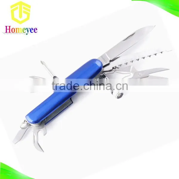 Colorful Handle Stainless Steel Multi Pocket Knife With LED Light photo-3