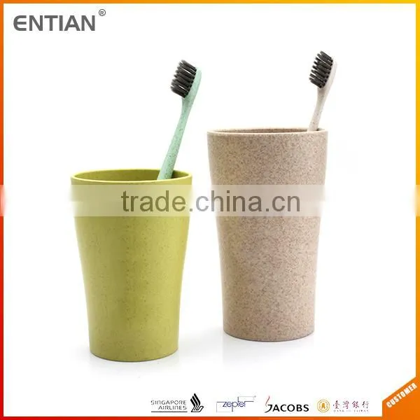 Toothbrush and Cup Set, Wheat Plastic Cups Drinking Cups
