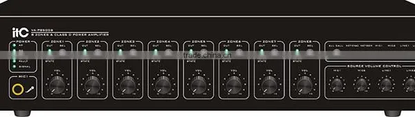 Digital 500W 8 Zone Voice Alarm Amplifier for Background Music System photo-3