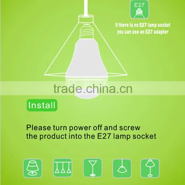 Smart Bluetooth LED Light Bulbs Wireless Control Speaker Smart Music Audio Speaker LED RGB Color Bulb Light Lamps photo-4