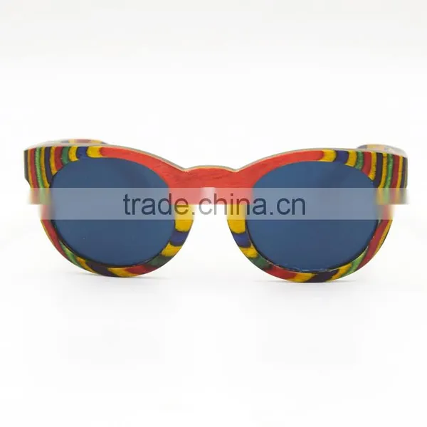 Multi Color Skateboard Wood Layers Sun Glsses Unisex Eyeglasses Factory Outlet photo-2