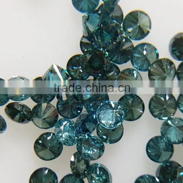 Natural Loose Blue Diamond Lot 1-1.2mm Brilliant Cut Round Fancy Color photo-3