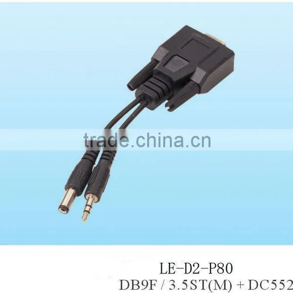 DB9 Female to DC Cable DB9F to 3.5 Stereo 3.5ST Male to DC 5.5*2.1 Male Cable