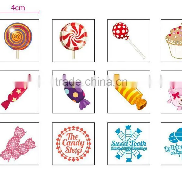 Colorful Body Art Customize Sweets Temporary Confectionery Tattoo