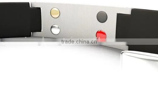 High Quality Silicone Stainless Steel Energy Bracelet photo-2