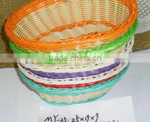 plastic storage/ gift basket; colors pp baskets
