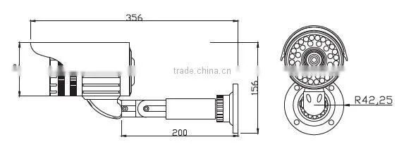 MI-80434 2.0M CMOS Auto Focus Lens IR Bullet Camera photo-2