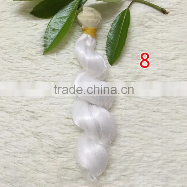 High Temperature Wire Fiber Curly Hair Weft for DIY BJD Doll Hair photo-4