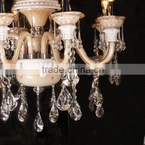 Modern Brown Candle Chandelier Lamp With 8 Light photo-6