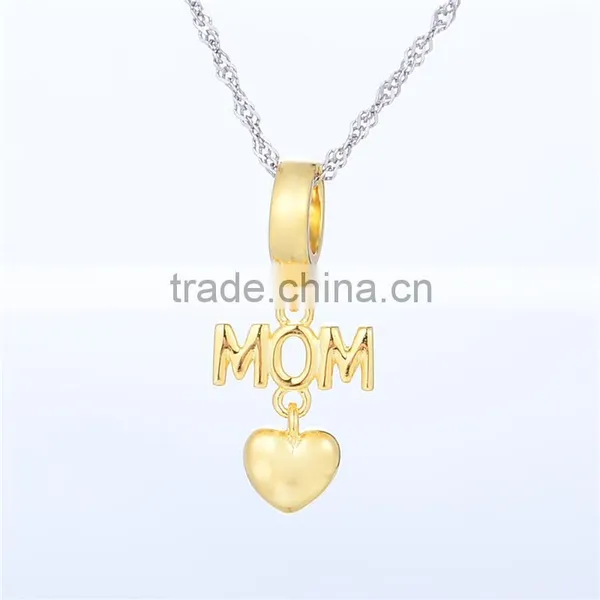 S166 Globalwin Diy Jewelry Fashion Silver 925 European Heart Pendant Charms For Mother photo-3