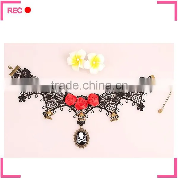 Choker Collar Necklace for Party, Skull Decoration Necklace Cheap Price photo-2