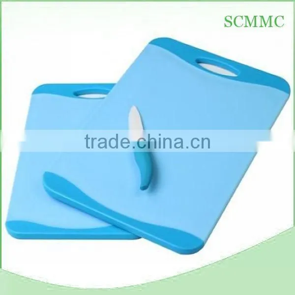 Non-slip Antimicrobial TPE Handle Plastic Cutting Board photo-2