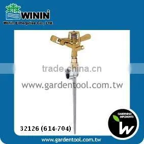 360 Degree Metal Impulse Sprinkler With One-Way Metal Spike For Lawn