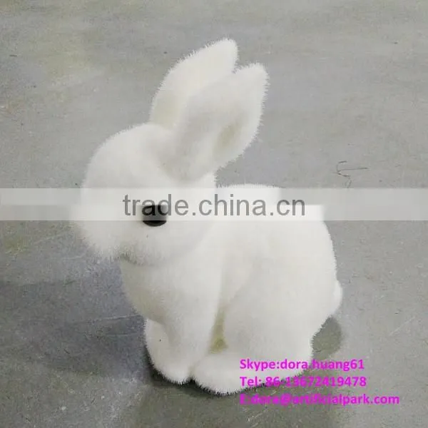 H080614 Make Nice White Rabbit Small Plastic Rabbits Decorative Rabbit photo-2