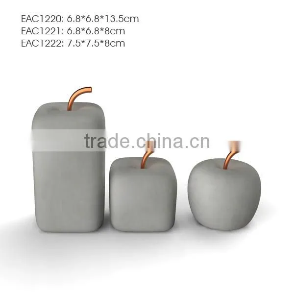 Apple Shape Home Decoration Piece Concrete Modern Home Decor photo-3