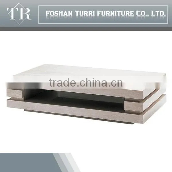 Classic White Gloss Travertine TV Stand For Living Room photo-4
