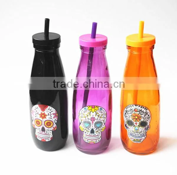Black Drink Halloween Decoration Glass Ejuice Bottle With Tube photo-3