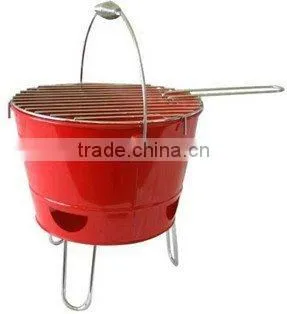 Hot Sell Garden BBQ Bucket Portable Charcoal Grill Metal Barbecue Set photo-3