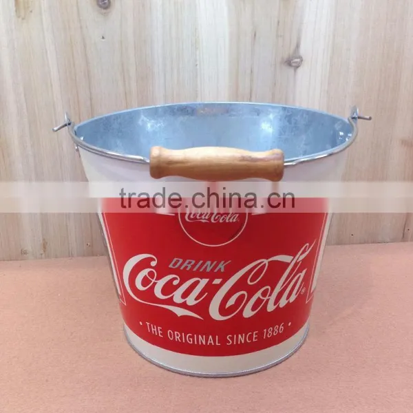Christmas Metal Ice Bucket / Gift Tin Bucket / Metal Beer Bucket photo-3