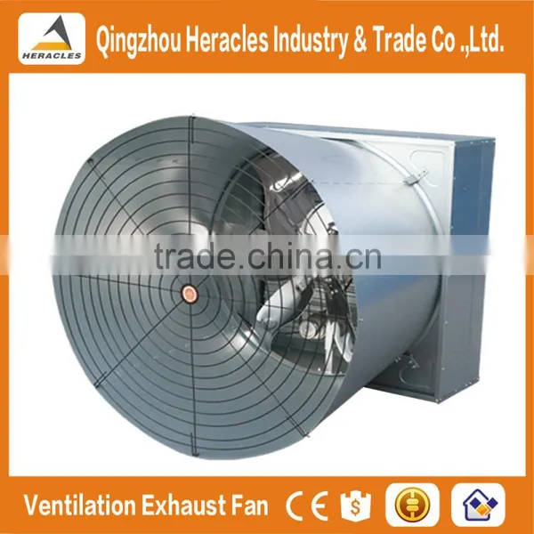 Heracles Trade Assurance Greenhouse Poultry House Used 3 Phase Thermostat Controlled Exhaust Fan of Butterfly Cone Fan photo-2