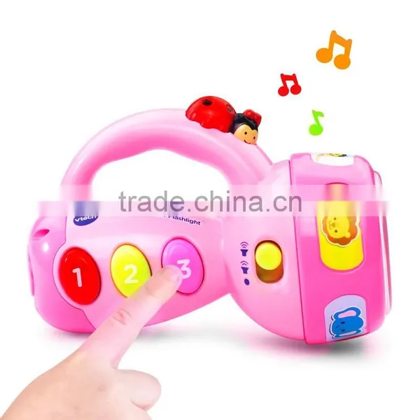 Dongguan ICTI GSV Factory Kids Pin and Learn Color Flashlight, Mini LED Falshlight Educational Toys For Kids photo-4