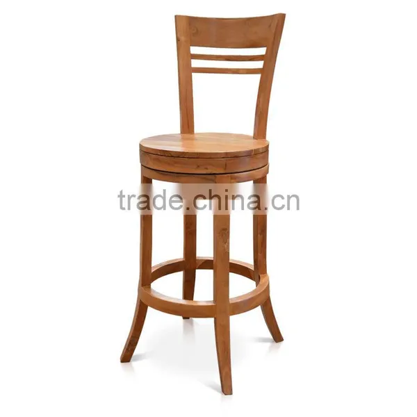 Bar Stool Swivel Neima Teak Wood photo-2