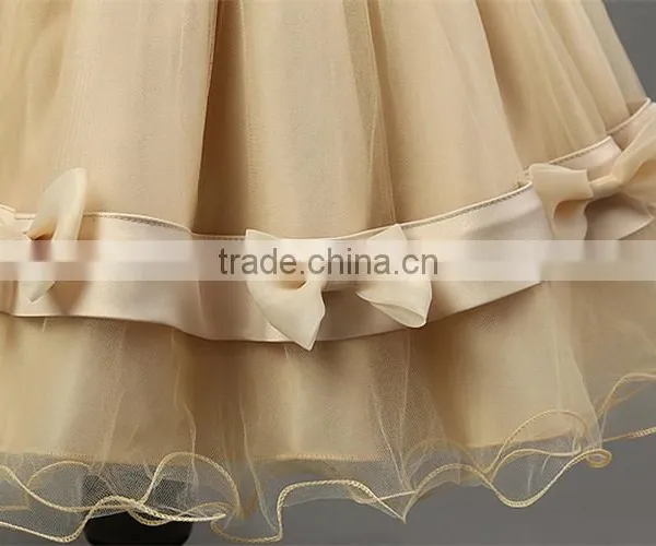 Retro Style Girls Party Wear Dress Kids 2015 New Designer Flower Bowknot Party Formal Ceremonies Dresses For Girls Free Shipping photo-6