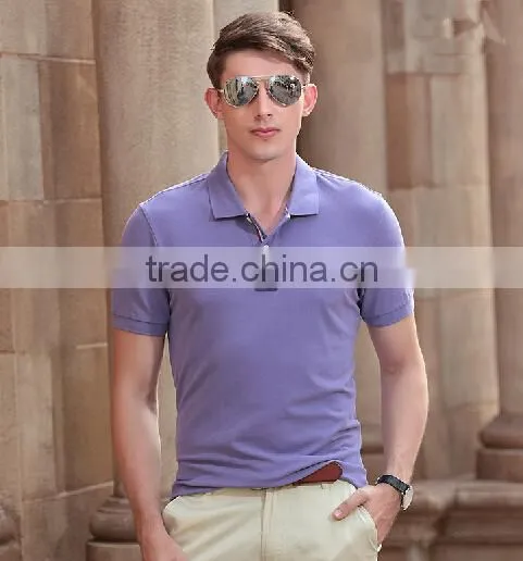100% Cotton Wholesale Blank T-shirt Men Polo With OEM Printing Embroidery photo-3
