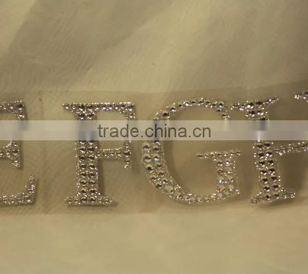 3D Glitter Crystal Stone Letters Laptop Stickers photo-6