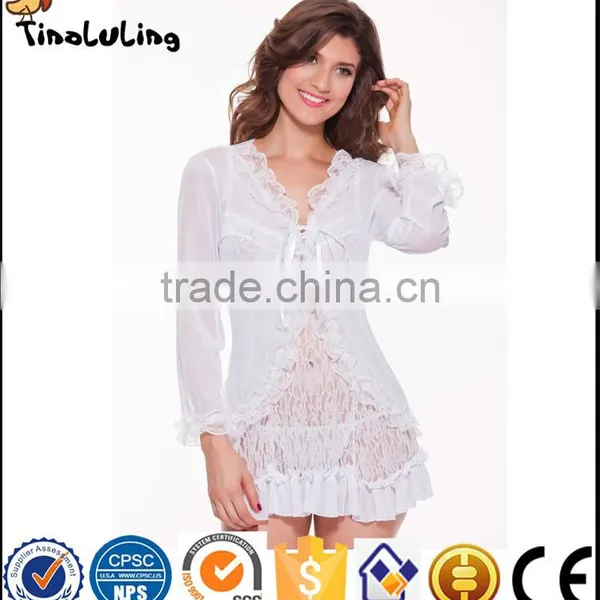 New Design Black Strappy Mesh Sexy Babydoll Lingerie Manufactuer for Women photo-3