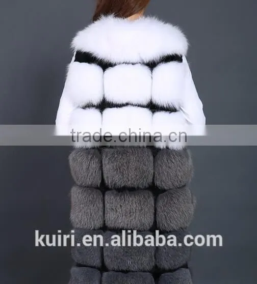 High-grade Genuine Fox Fur Vest Real Fox Fur Long Gilet Fashion Fur Winter Coat for Women photo-4