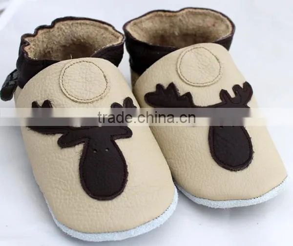 Lightning Pattern Soft Sole Genuine Leather Shoes for Baby photo-6