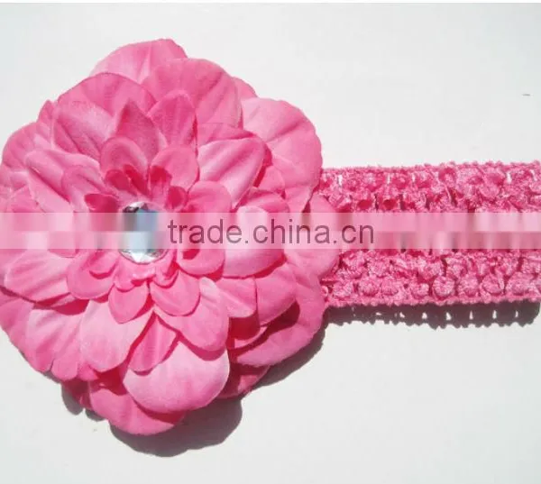 Cute Baby Headband Infants Subshrubby Peony Flower Headband for Girls Accessories Babies Stretchy Head Band Toddlers Head Wear photo-2