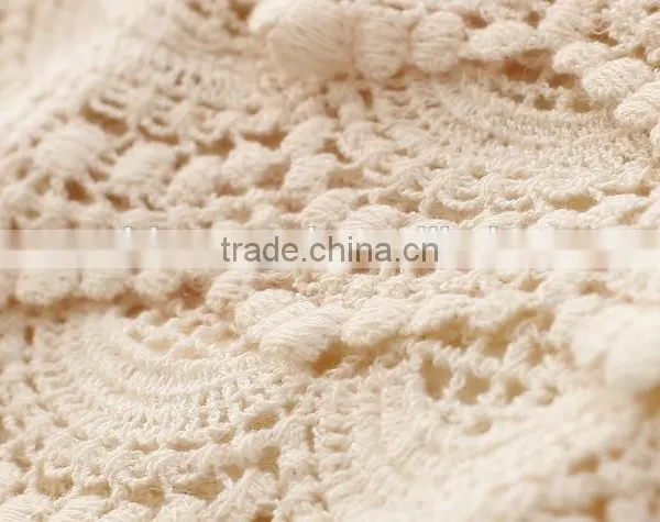 New Arrival Layered Knitted Beige Color Girls Ruffle Shorts photo-4