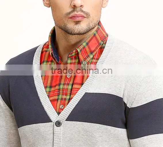 New Cool Long Sleeve Knitted V Neck Cap Sweater Men for Hot Selling photo-5