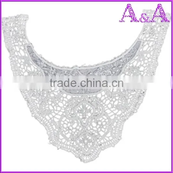 Water Soluble Lace 100% Cotton African Chemical Lace Collar for Shirt and Dress photo-3