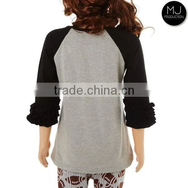 Wholesale Ruffle Raglan Children's Boutique Clothing photo-4