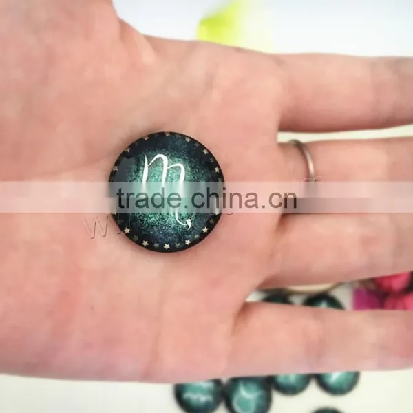 Hot Sale Flat Round Time Gem Glass Cabochon photo-2
